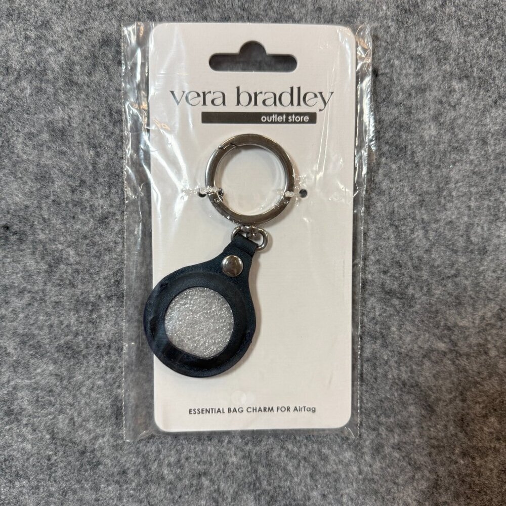 Vera Bradley Outlet Essential Bag Charm for AirTag Peacoat Blue Snap Ultralight